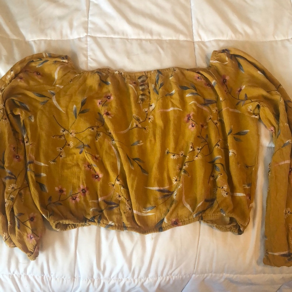 La Gypsy yellow floral shirt